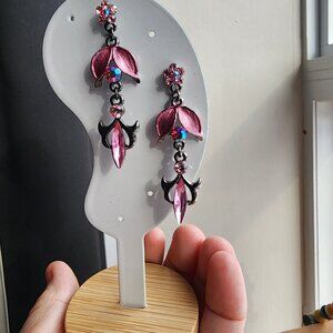 Stunning Vintage pink amethyst earrings